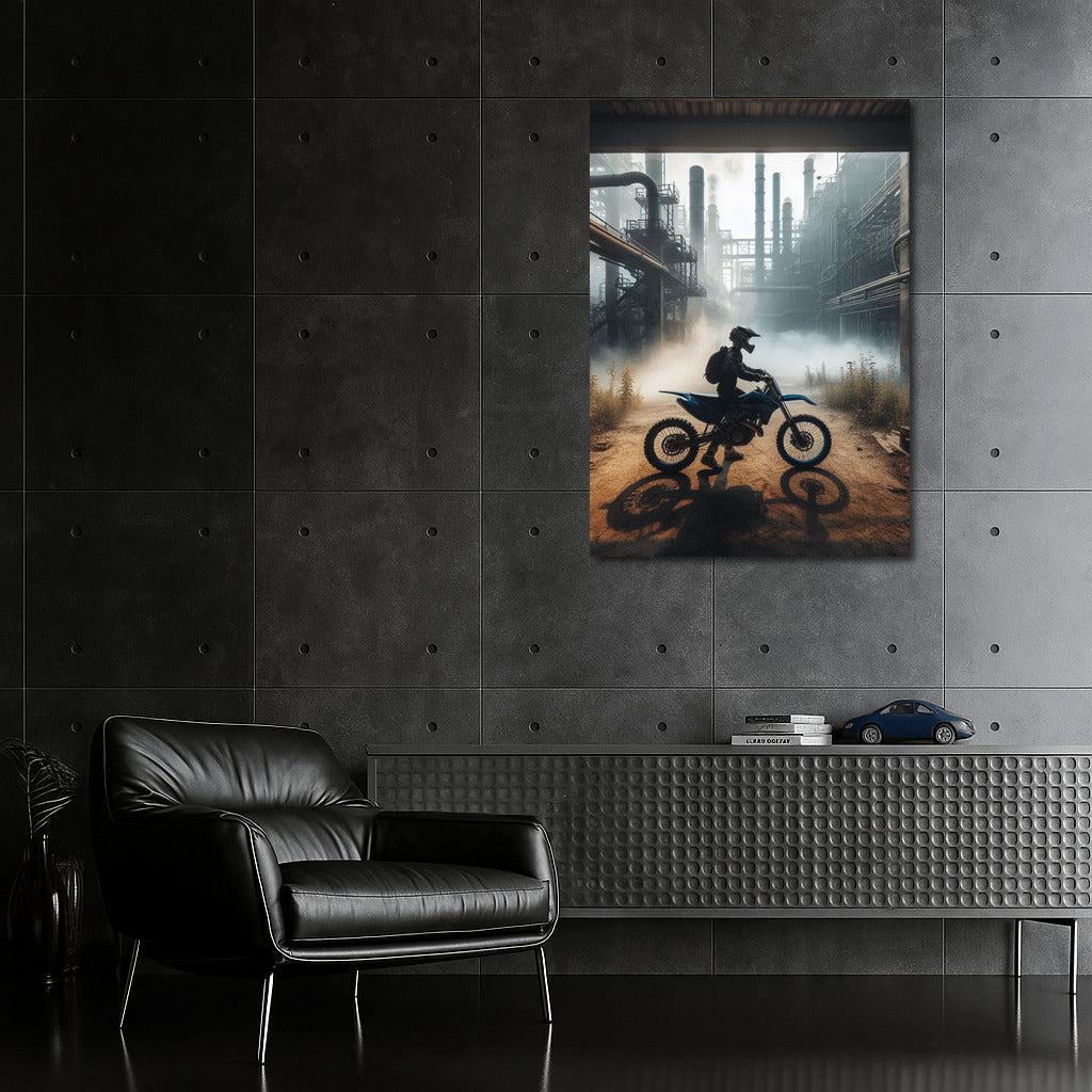 Motocross in an Abandoned Factory: Industrial Dynamics and Mystery