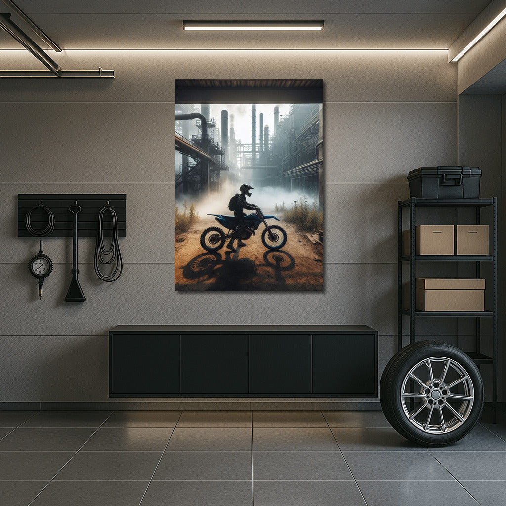 Motocross in an Abandoned Factory: Industrial Dynamics and Mystery