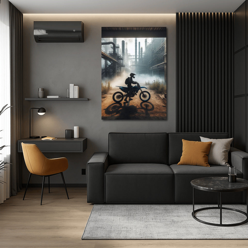 Motocross in an Abandoned Factory: Industrial Dynamics and Mystery