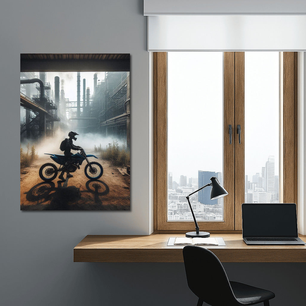 Motocross in an Abandoned Factory: Industrial Dynamics and Mystery