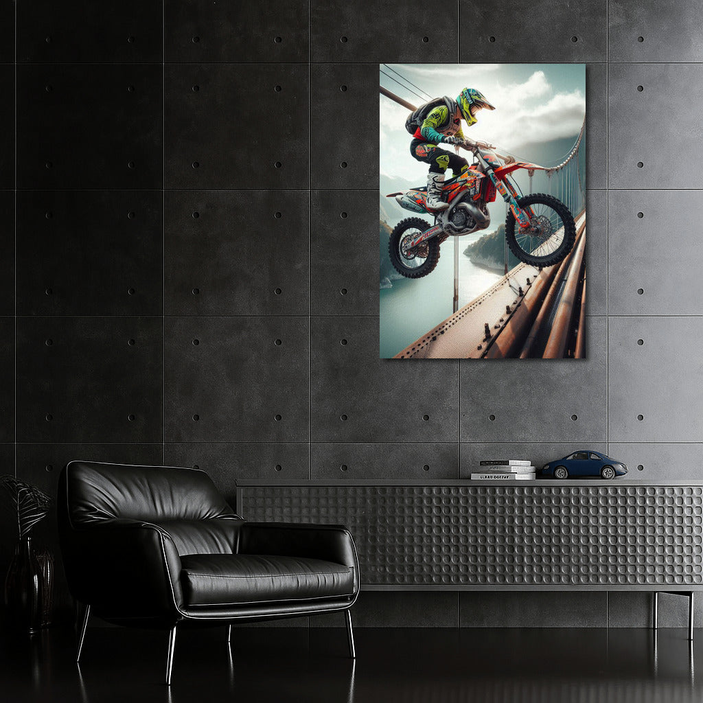 Motocross on the Bridge: An Explosion of Adrenaline and Style
