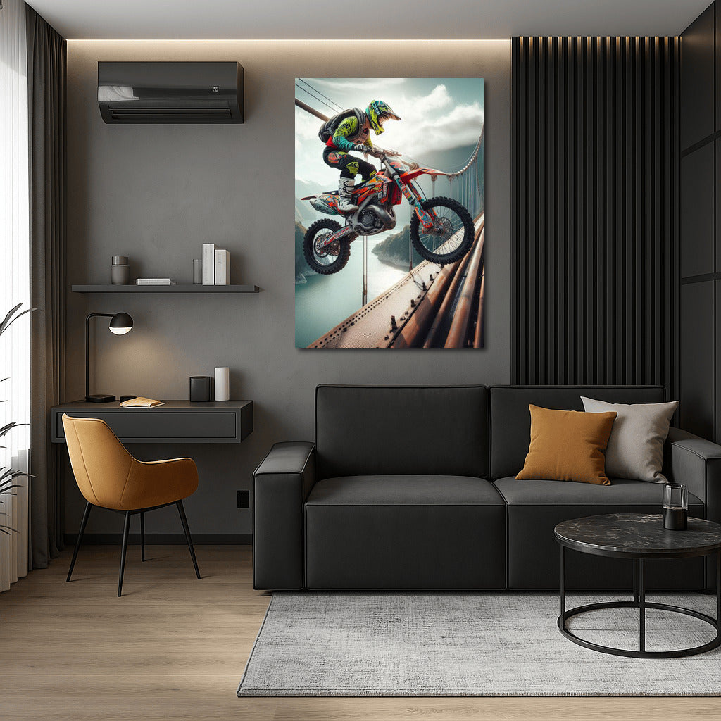 Motocross on the Bridge: An Explosion of Adrenaline and Style