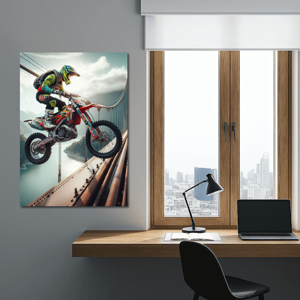Motocross on the Bridge: An Explosion of Adrenaline and Style