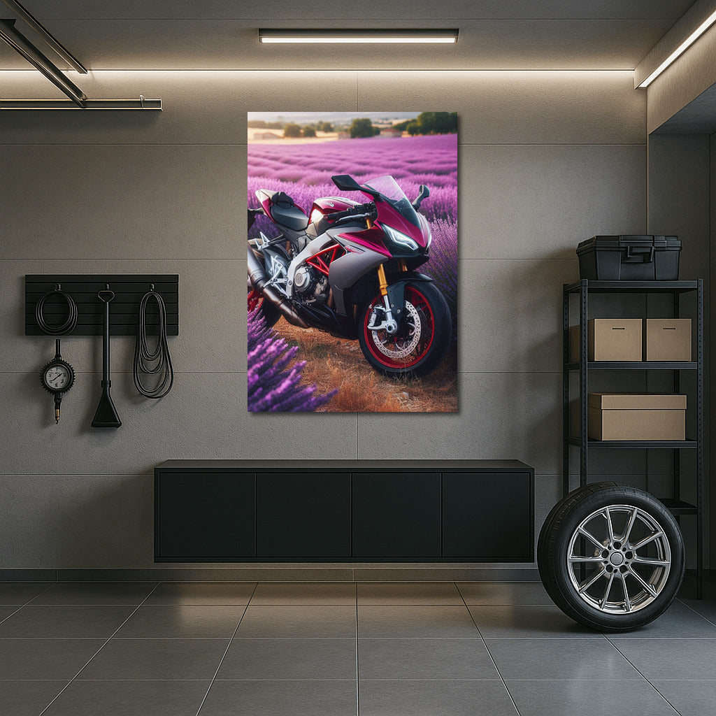 Aprilia Speed in Lavender Fields: Dynamics and Harmony for the Interior