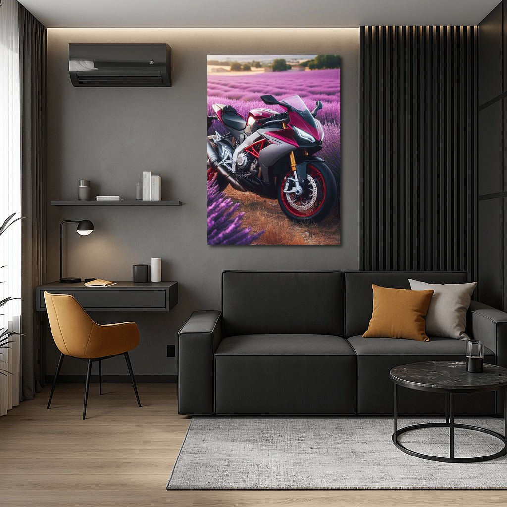 Aprilia Speed in Lavender Fields: Dynamics and Harmony for the Interior