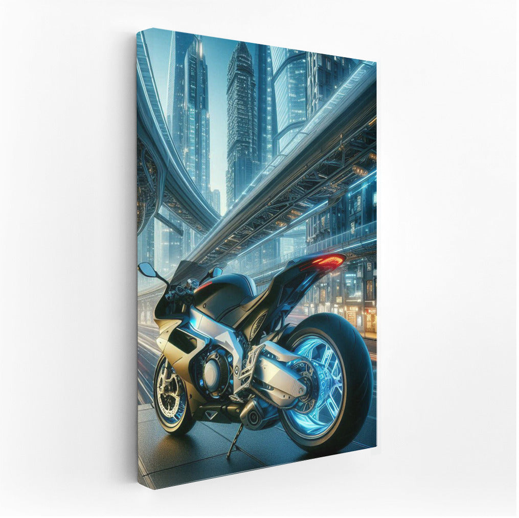 Aprilia Speed: Motorcycle in the Shining Metropolis of the Future