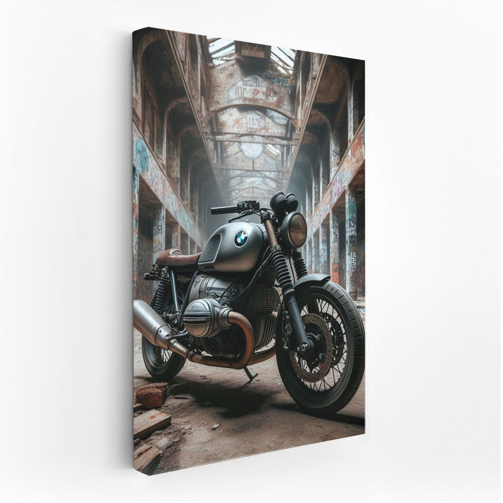BMW Motorcycle: Industrial Masterpiece in Abandoned Warehouse