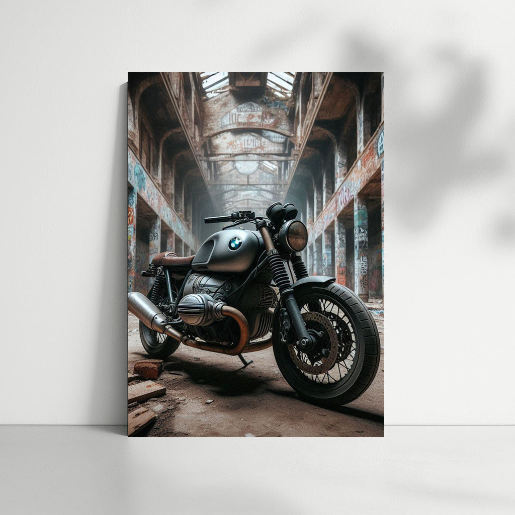 BMW Motorcycle: Industrial Masterpiece in Abandoned Warehouse