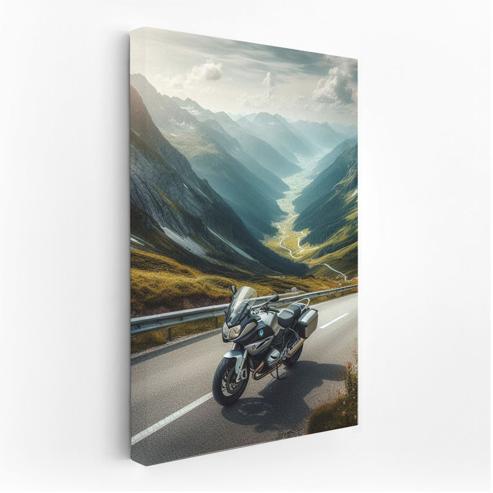 BMW Motorcycle on Mountain Road: Freedom and Speed