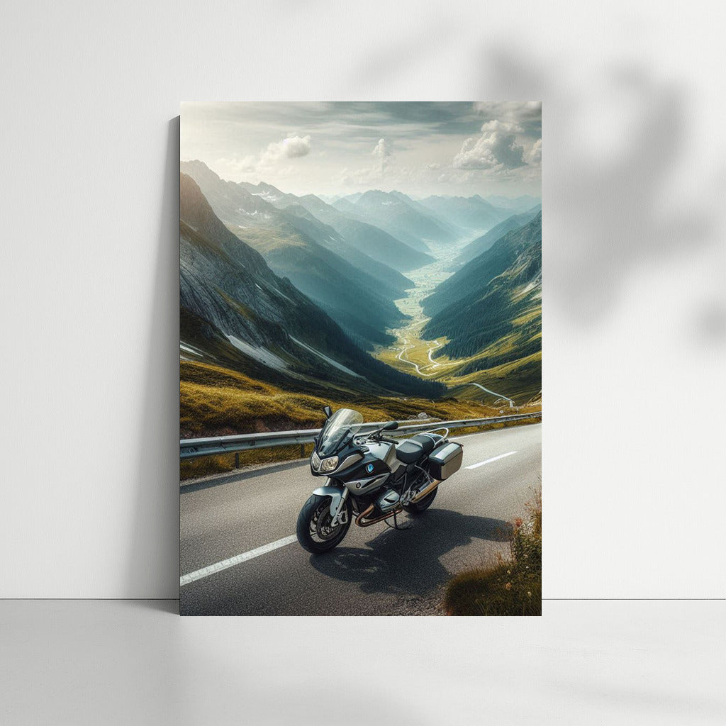 BMW Motorcycle on Mountain Road: Freedom and Speed