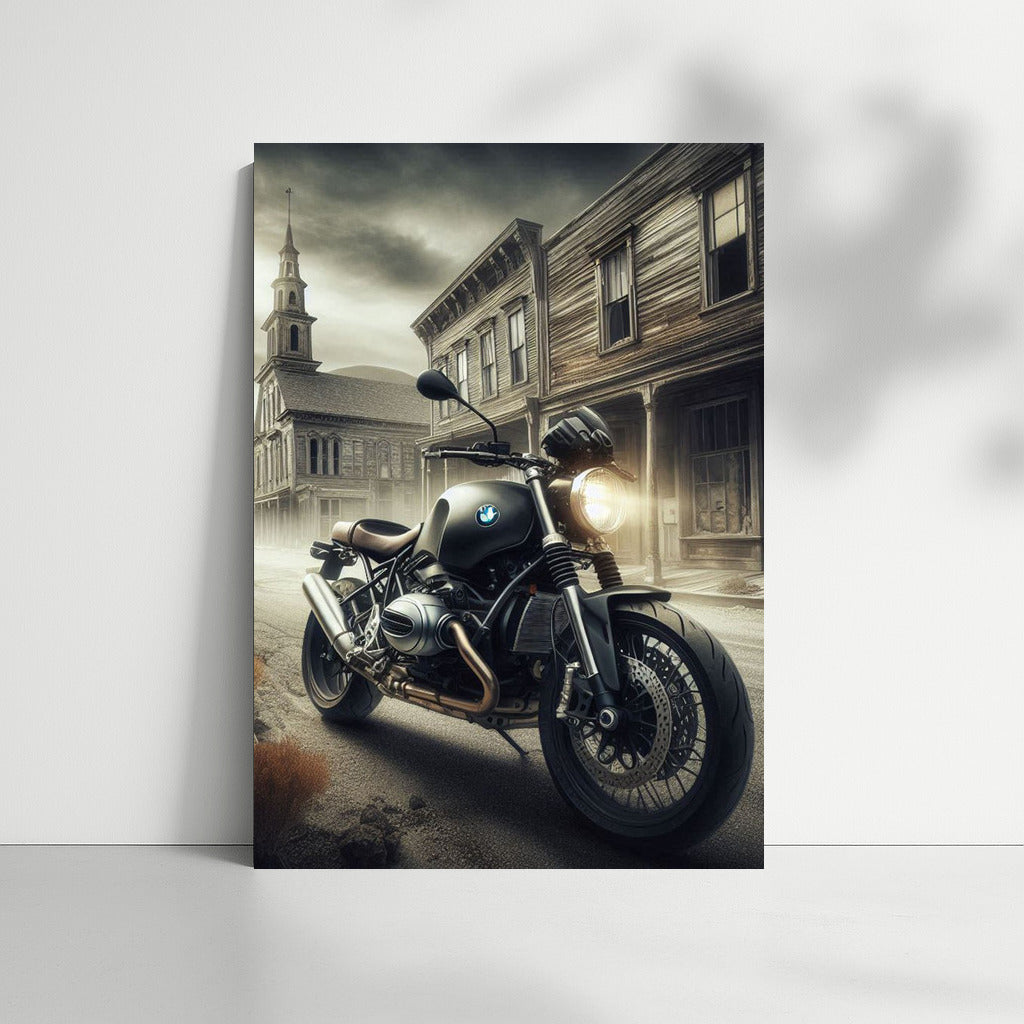 BMW Motorcycle in the Abandoned City: Speed and Silence