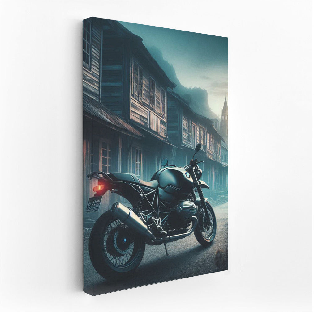 BMW Motorcycle in Ghost Town: Speed and Mystery