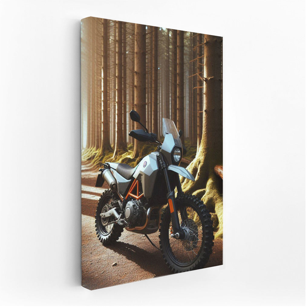 Husqvarna Adventure: Motorcycle on a Forest Trail