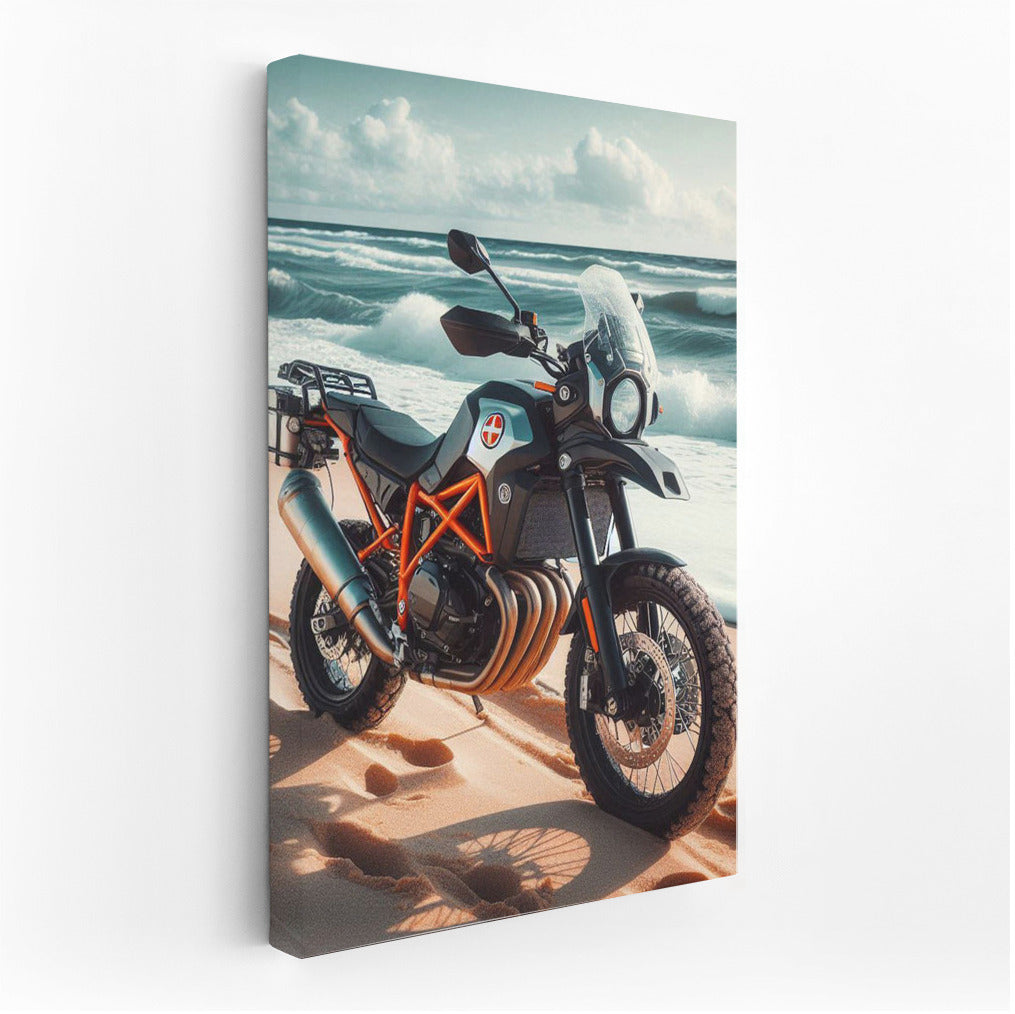 Husqvarna on the Sandy Shore: Freedom Among the Ocean Waves
