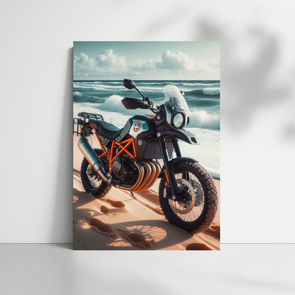 Husqvarna on the Sandy Shore: Freedom Among the Ocean Waves
