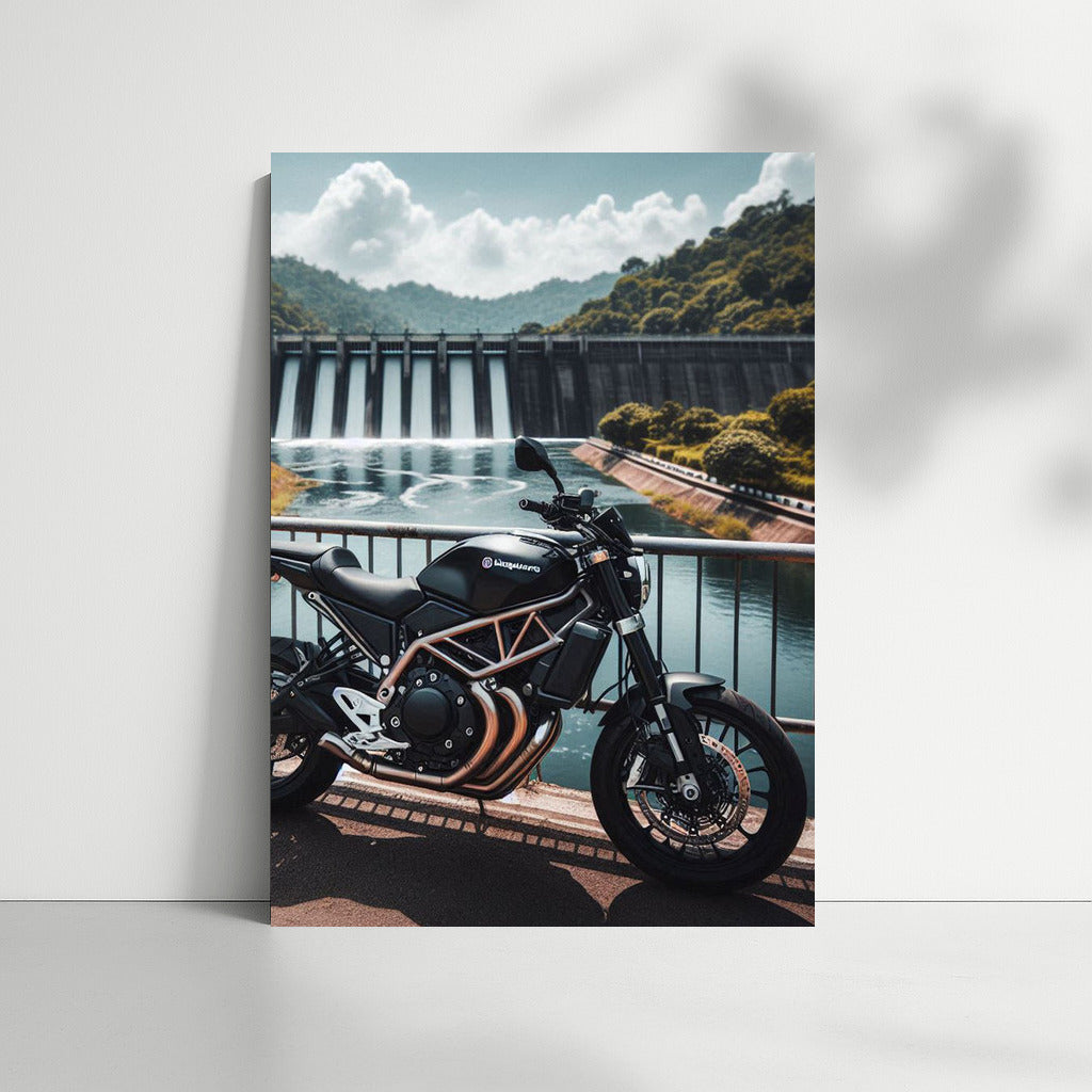 Freedom on the Dam: Husqvarna Motorcycle at the Epicenter of Power