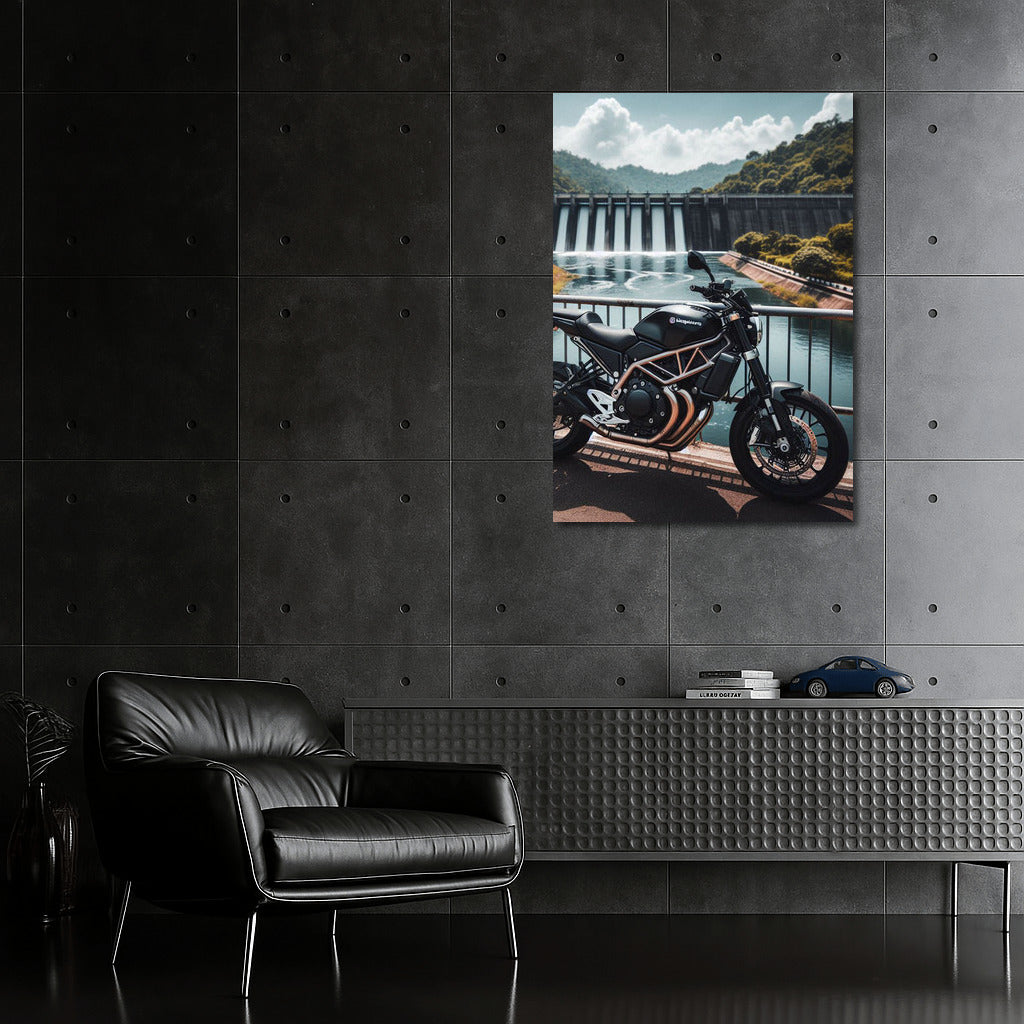 Freedom on the Dam: Husqvarna Motorcycle at the Epicenter of Power