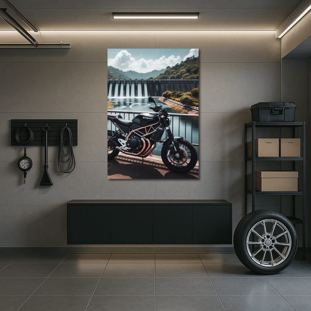 Freedom on the Dam: Husqvarna Motorcycle at the Epicenter of Power