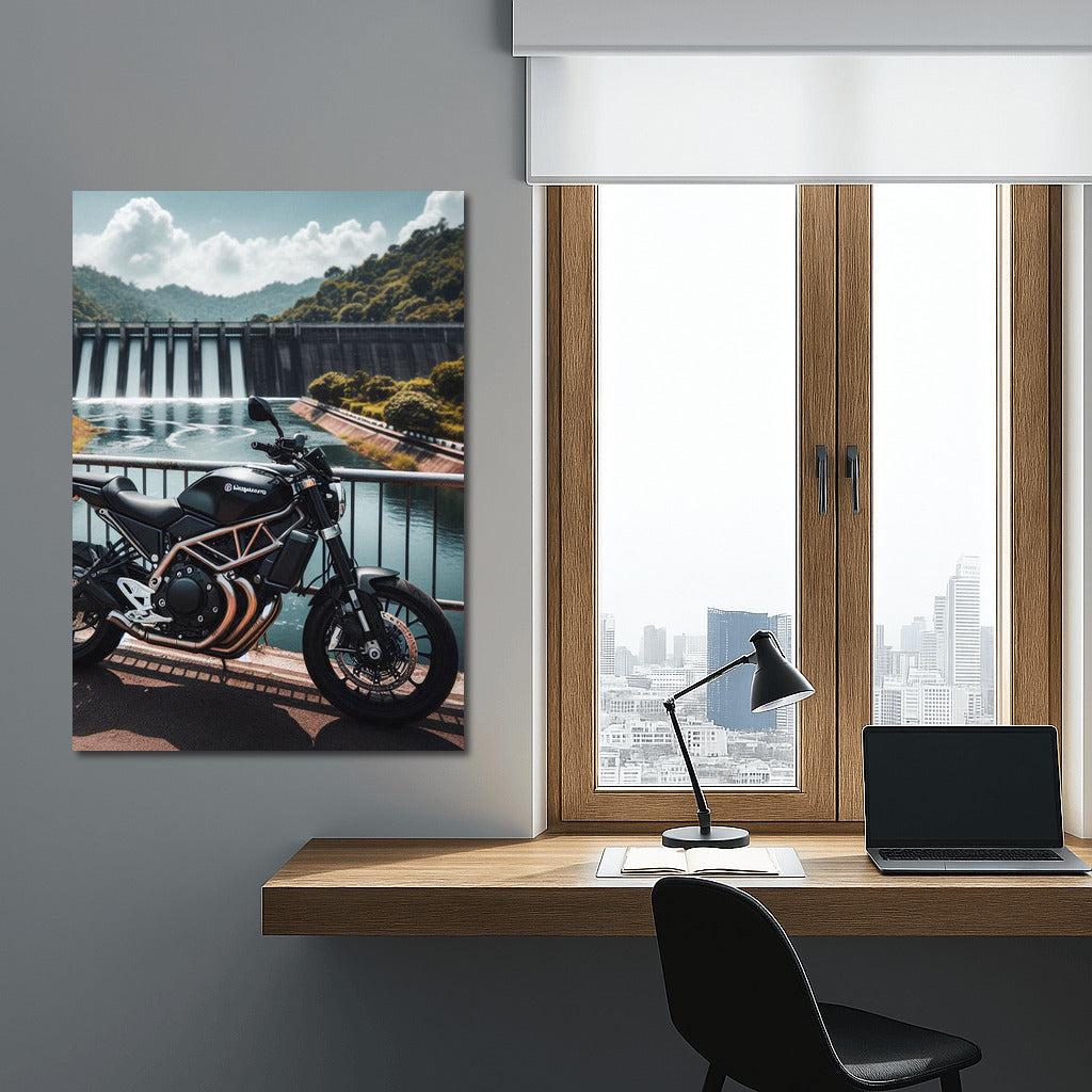 Freedom on the Dam: Husqvarna Motorcycle at the Epicenter of Power