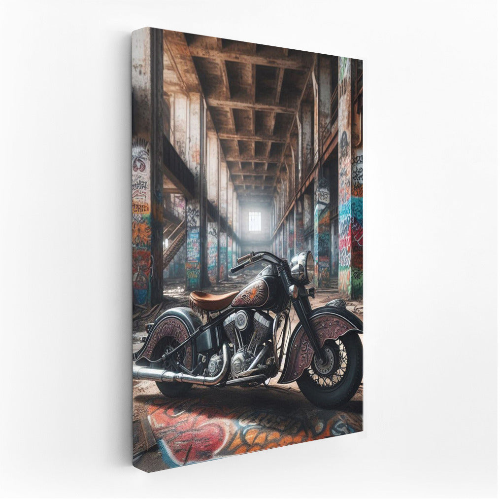 Freedom on Wheels: Indian in an Abandoned Warehouse