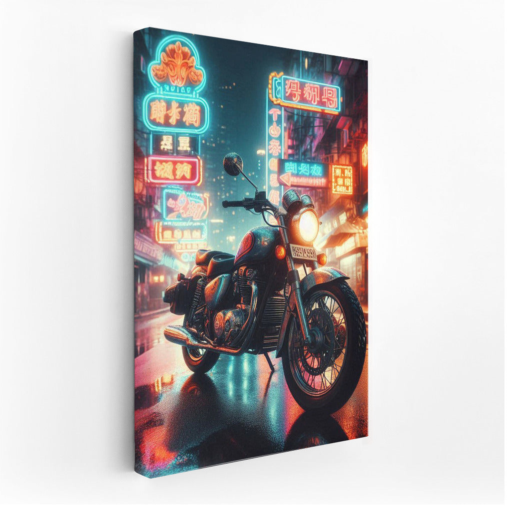 Night Flight: Indian Motorcycle on the City Streets