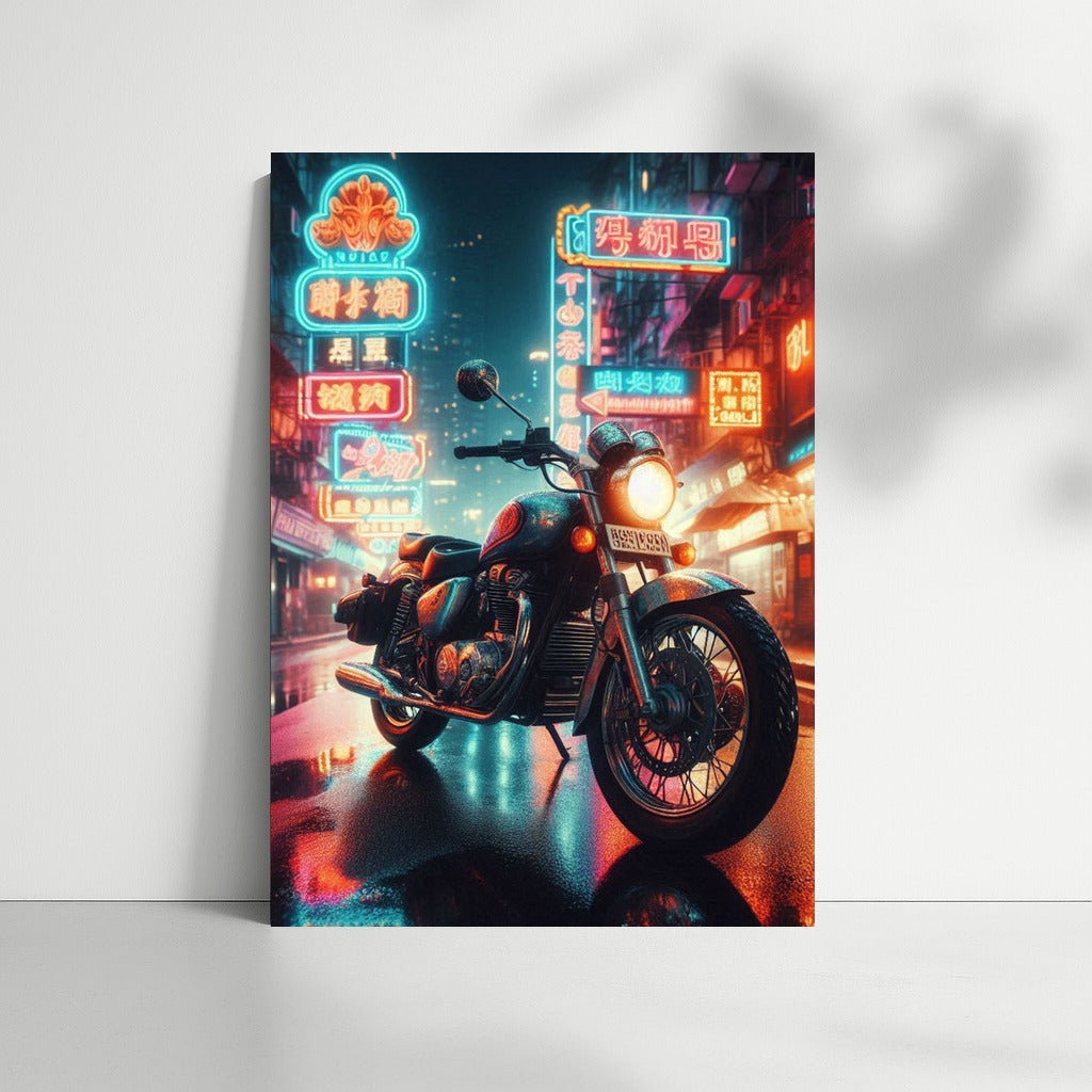 Night Flight: Indian Motorcycle on the City Streets