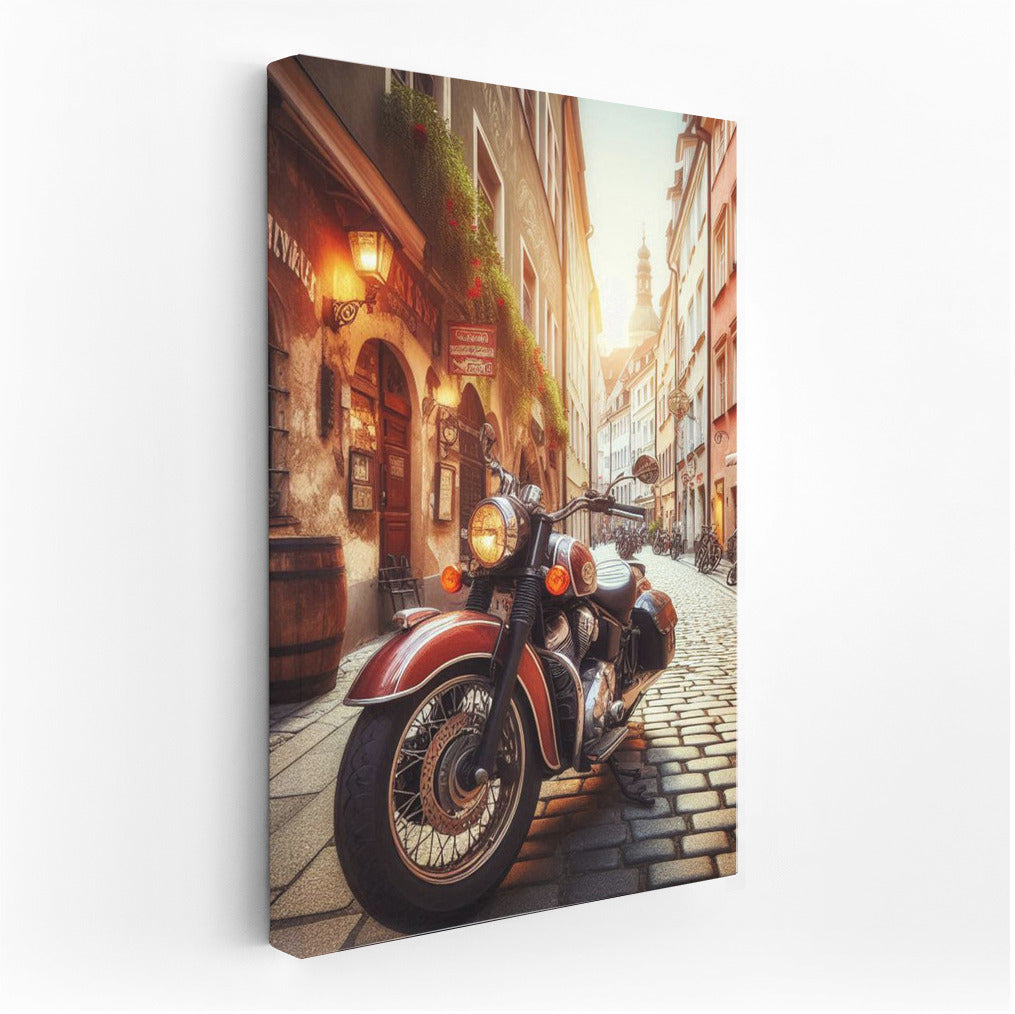 Vintage Indian on the Streets of Old Europe