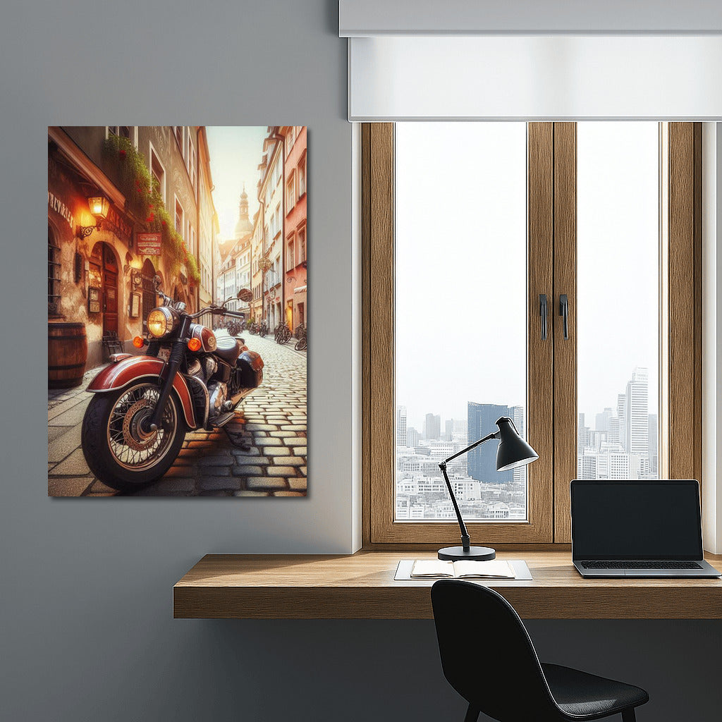 Vintage Indian on the Streets of Old Europe