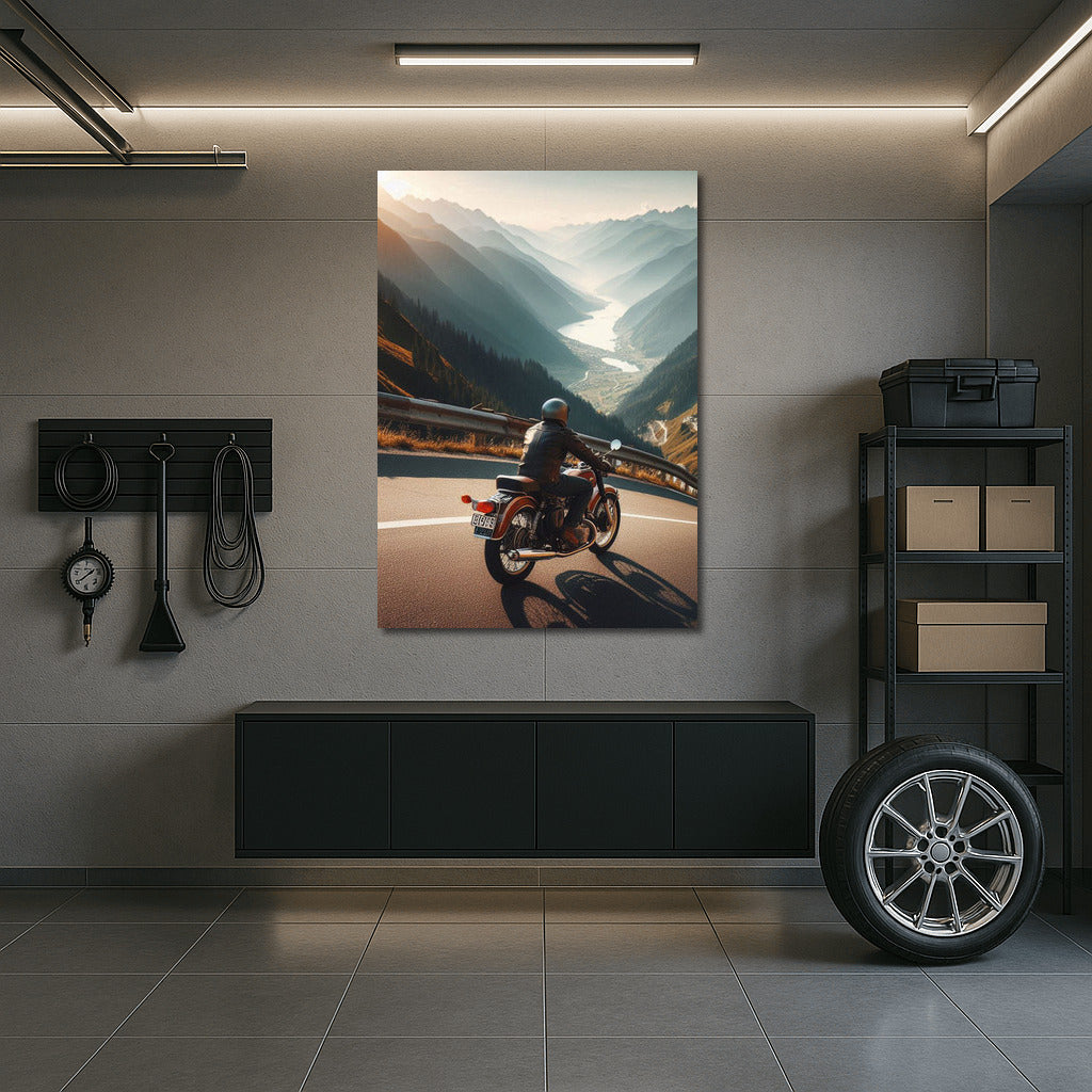 Freedom on Wheels: Indian Motorcycle on a Mountain Road