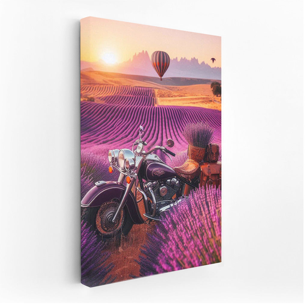 Indian Motorcycle: Dawn Over Lavender Fields