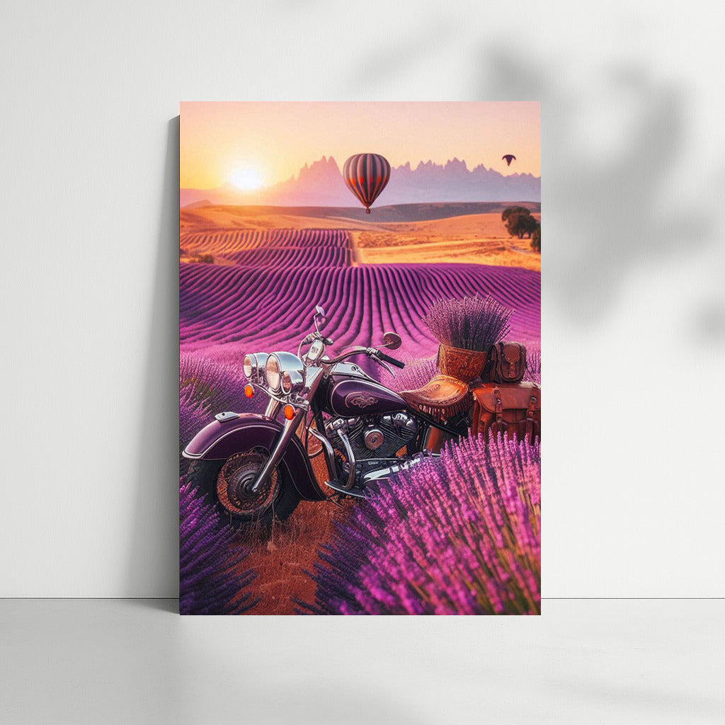 Indian Motorcycle: Dawn Over Lavender Fields