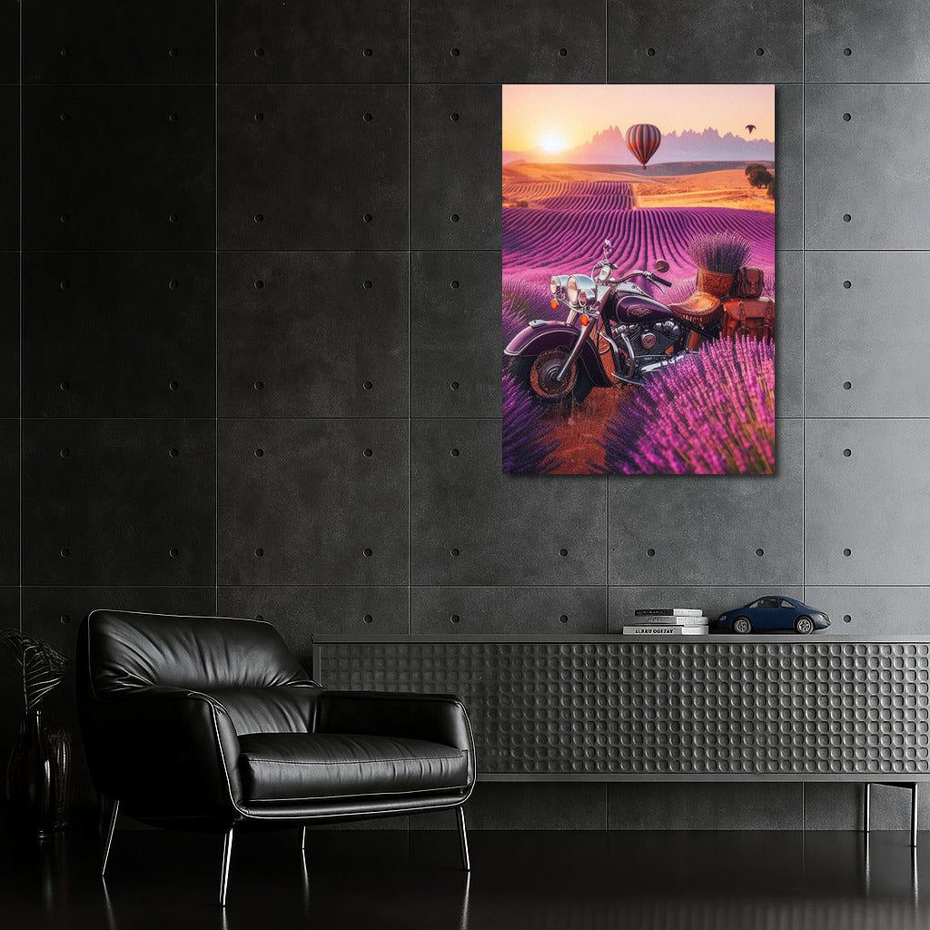 Indian Motorcycle: Dawn Over Lavender Fields