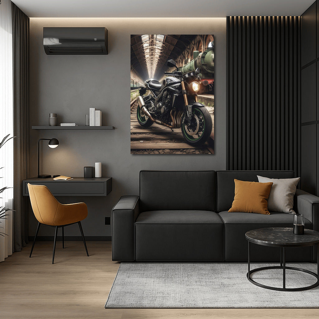 Speed of Time: Kawasaki Motorcycle in an Abandoned Depot