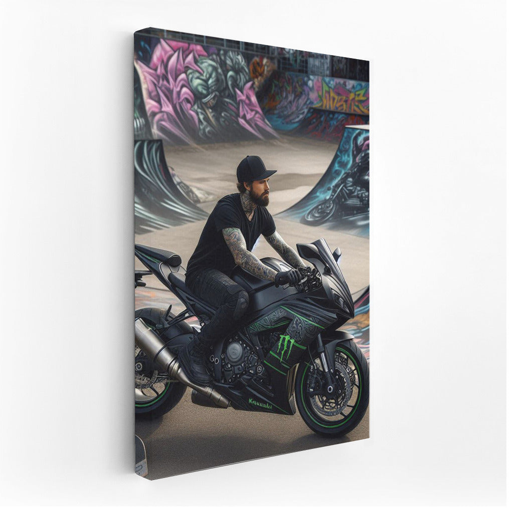 Speedy Kawasaki in Graffiti World: Adrenaline in Skate Park