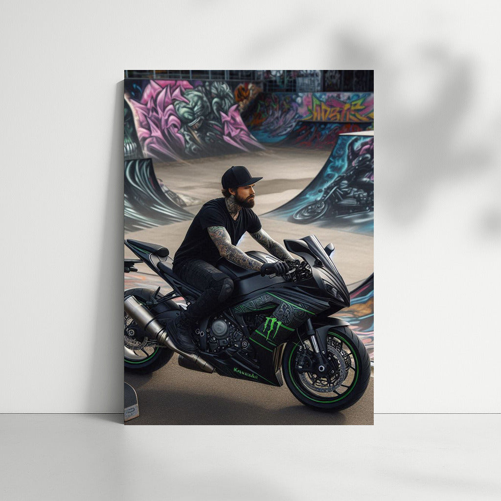 Speedy Kawasaki in Graffiti World: Adrenaline in Skate Park