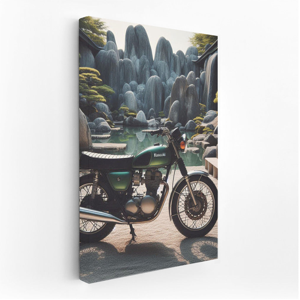 Kawasaki in the Stone Garden: Harmony of Nature and Technology