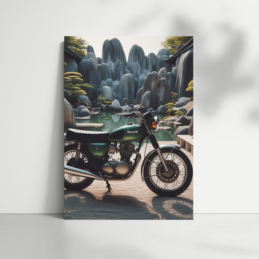 Kawasaki in the Stone Garden: Harmony of Nature and Technology