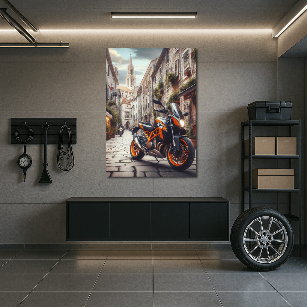 Orange KTM: Speed in the Heart of Old Europe