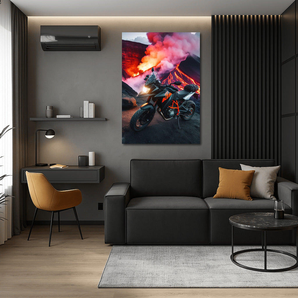 Volcanic Adventure with KTM: Motorcycle in the World of Fire