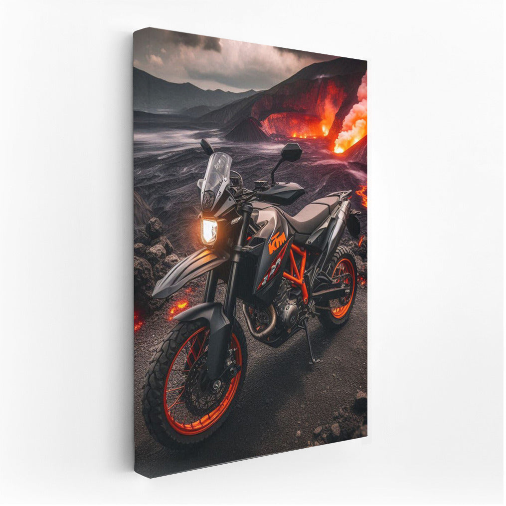 Firestorm: KTM on Volcanic Landscape