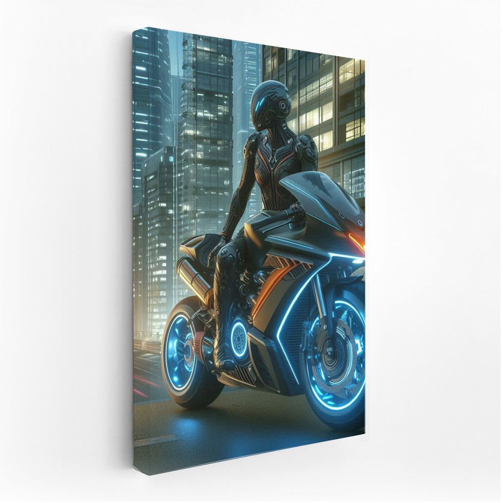 Neon Racer: Moto Guzzi in the Heart of the Metropolis