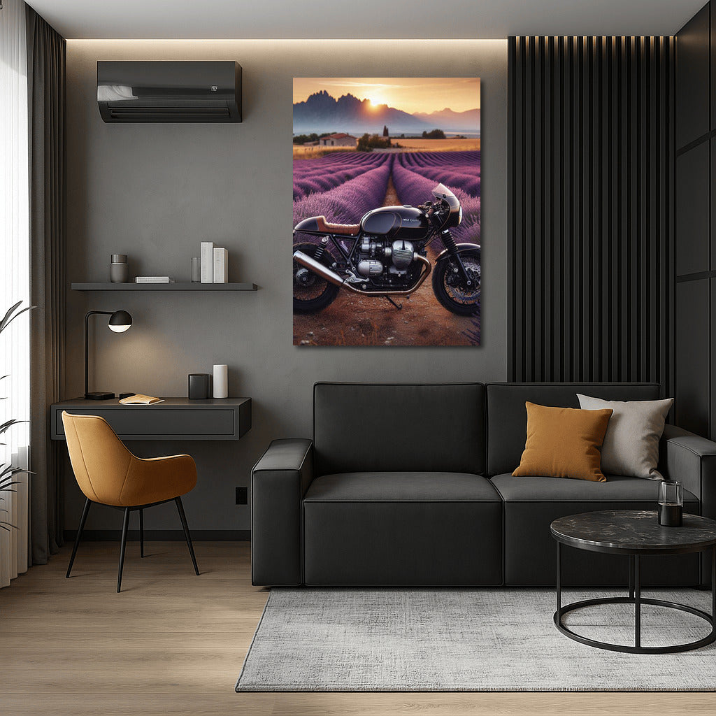 Speed and Lavender: Moto Guzzi in the Flowering Fields