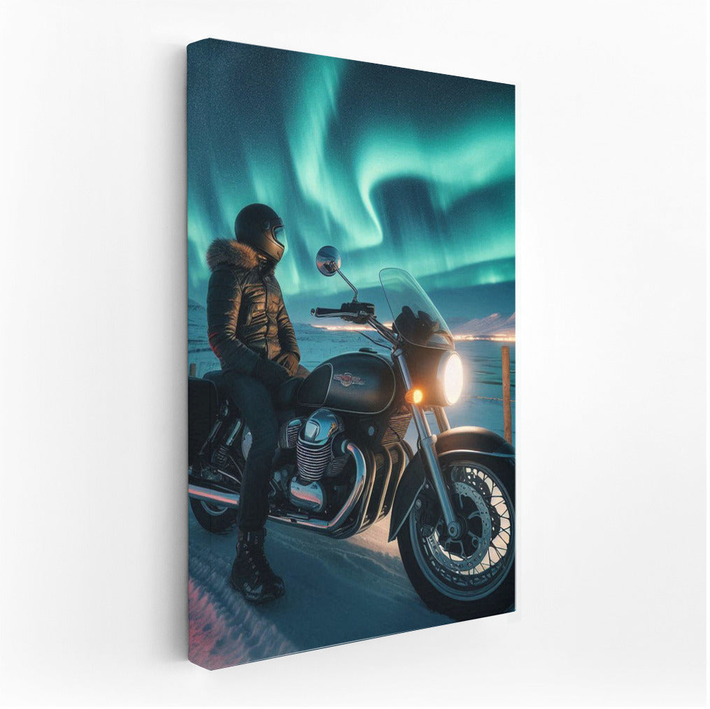 Northern Lights and Moto Guzzi: Speed Under the Polar Sky