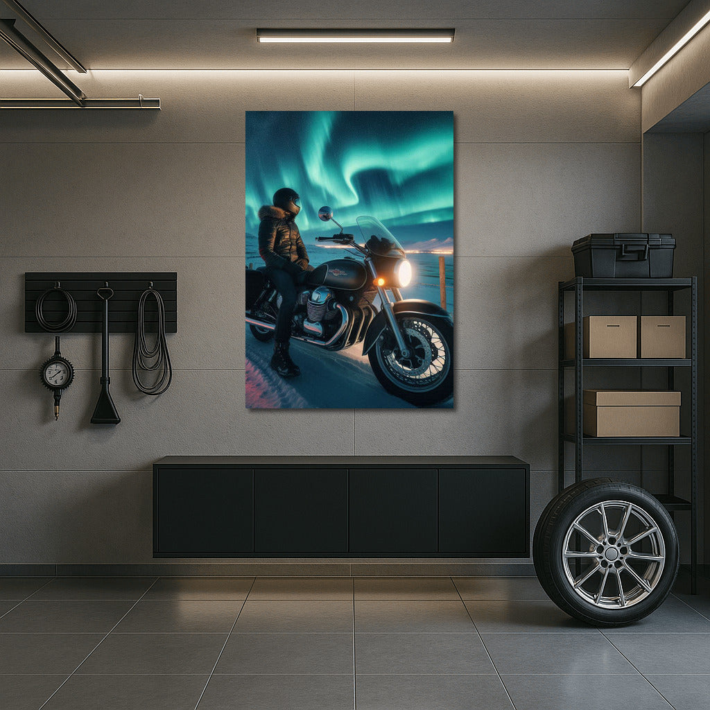 Northern Lights and Moto Guzzi: Speed Under the Polar Sky