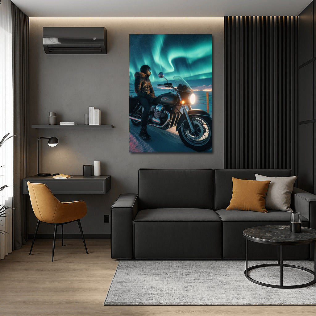 Northern Lights and Moto Guzzi: Speed Under the Polar Sky