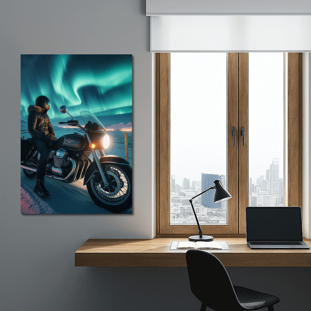 Northern Lights and Moto Guzzi: Speed Under the Polar Sky