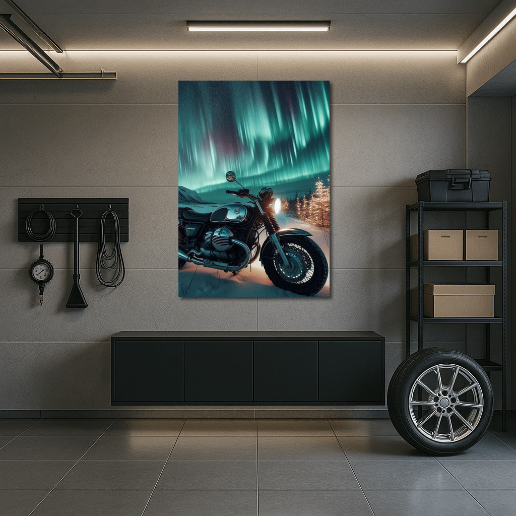 Northern Lights and Moto Guzzi: Night Speed