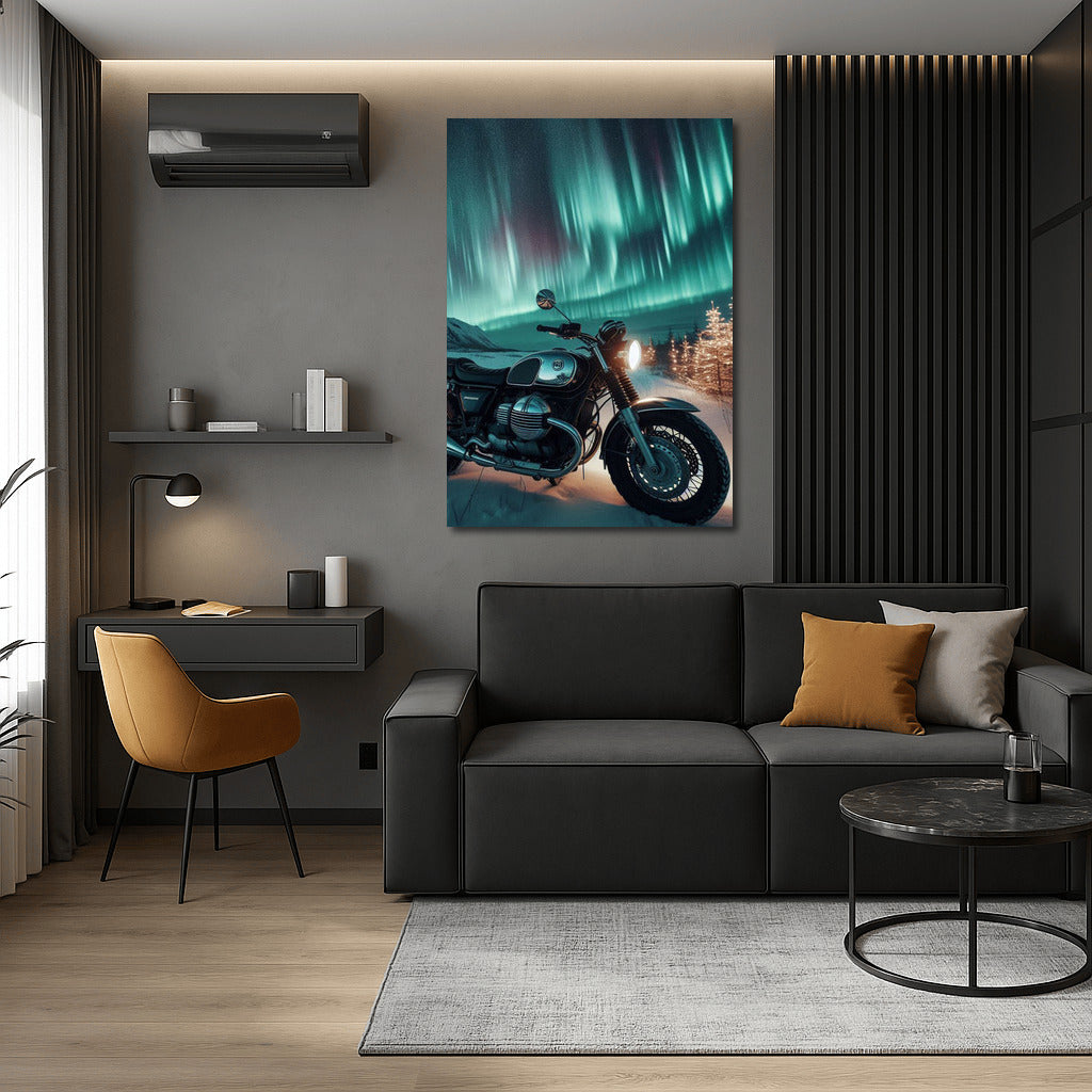 Northern Lights and Moto Guzzi: Night Speed