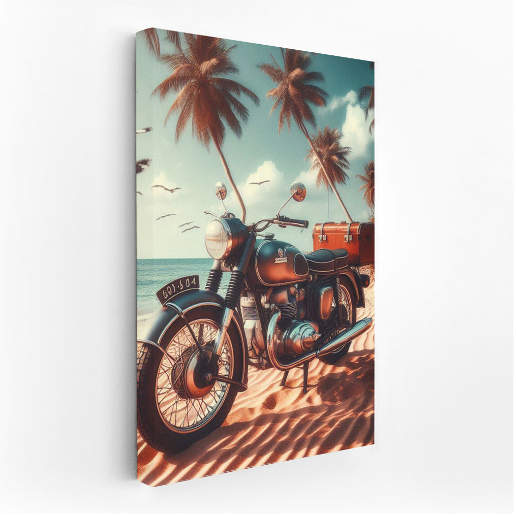 Freedom on Wheels: Moto Guzzi at the Beach and Palms