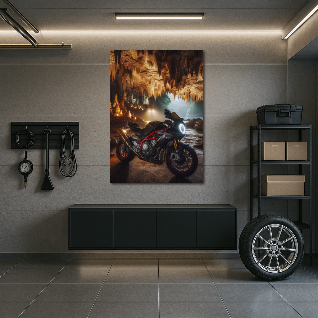 MV Agusta: Adventure in Caves with Stalactites and Stalagmites